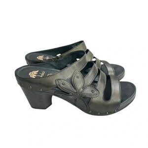 Dansko Nigella pewter leather sandals